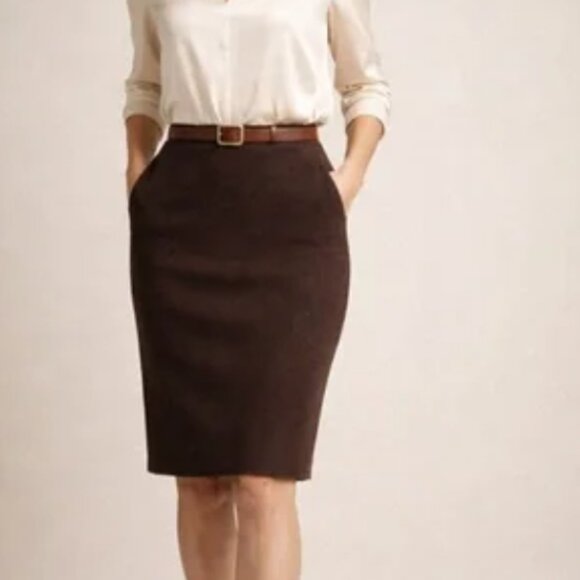 St. John Collection Dresses & Skirts - St John chocolate brown Women's Pencil Skirt knit 8